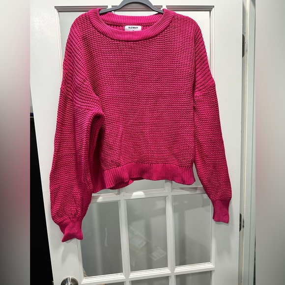Old Navy Sweaters - Old Navy Vibrant Pink Thick Heavy Sweater - Size X-Large